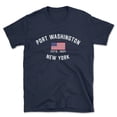 thumbnail image 1 of Port Washington New York Patriot Men's Cotton T-Shirt, 1 of 1