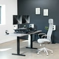thumbnail image 3 of VIVO Black 36" Standing Desk Riser with Dual Monitor Stand for up to 30" Screens, 3 of 8