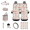 Christmas Pattern Design, variant on Chririnla Car Seat Cover Protector Set, with Car Garbage Bag Car Mirror Cover Keychain Holder, Retro Groovy Floral Print Hanging Car Seat Protector Kit