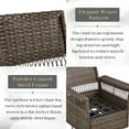 thumbnail image 6 of Gymojoy Outdoor Wicker Swivel Rocker Chairs-Outdoor Swivel Rocking Chairs with 1 Rattan Coffee Table，Outdoor Furniture Conversation Sets for Patio Porch Garden, 6 of 13