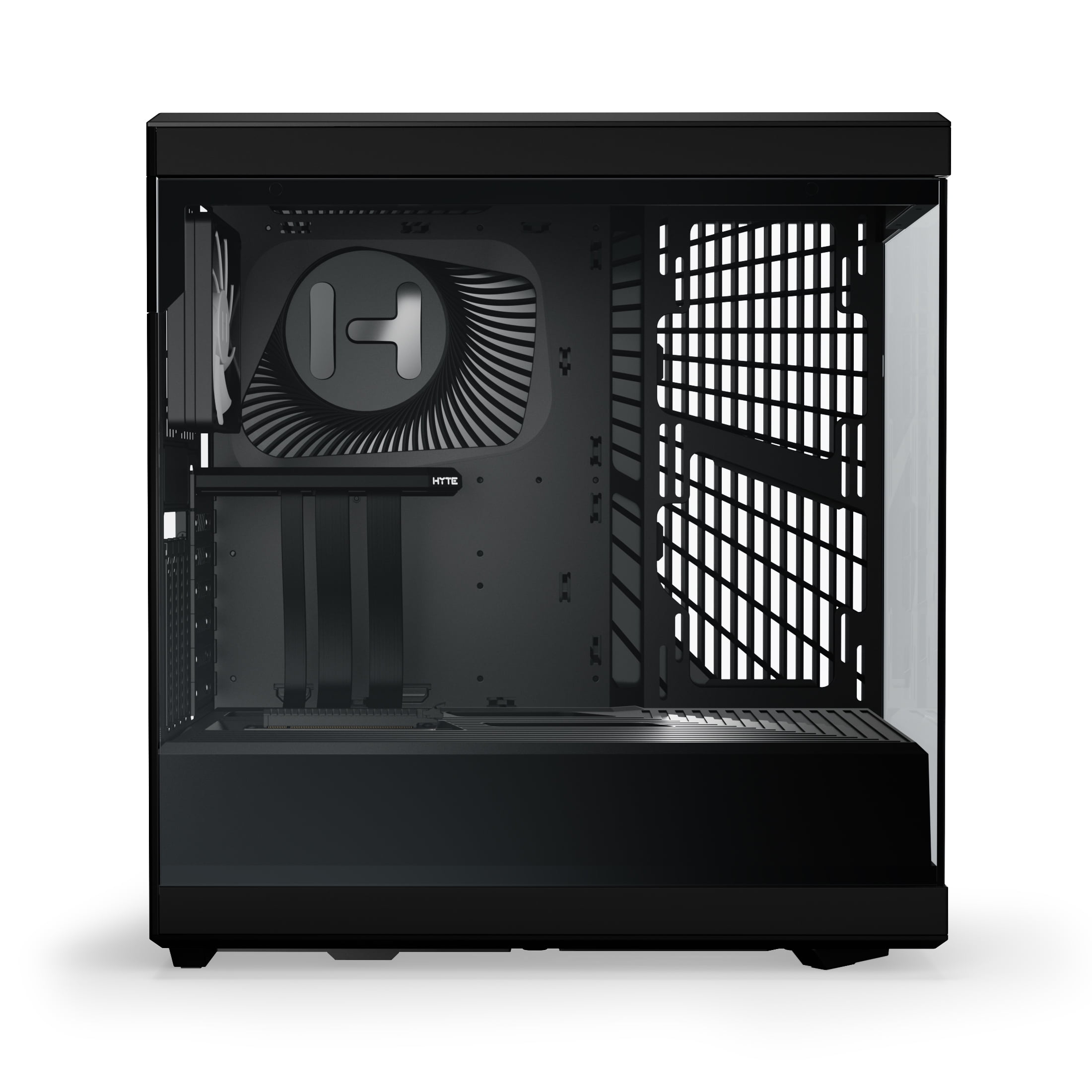 HYTE Y40 Modern Aesthetic Panoramic Tempered Glass Mid-Tower ATX Computer Gaming Case with PCIE 4.0 Riser Cable Included, Black