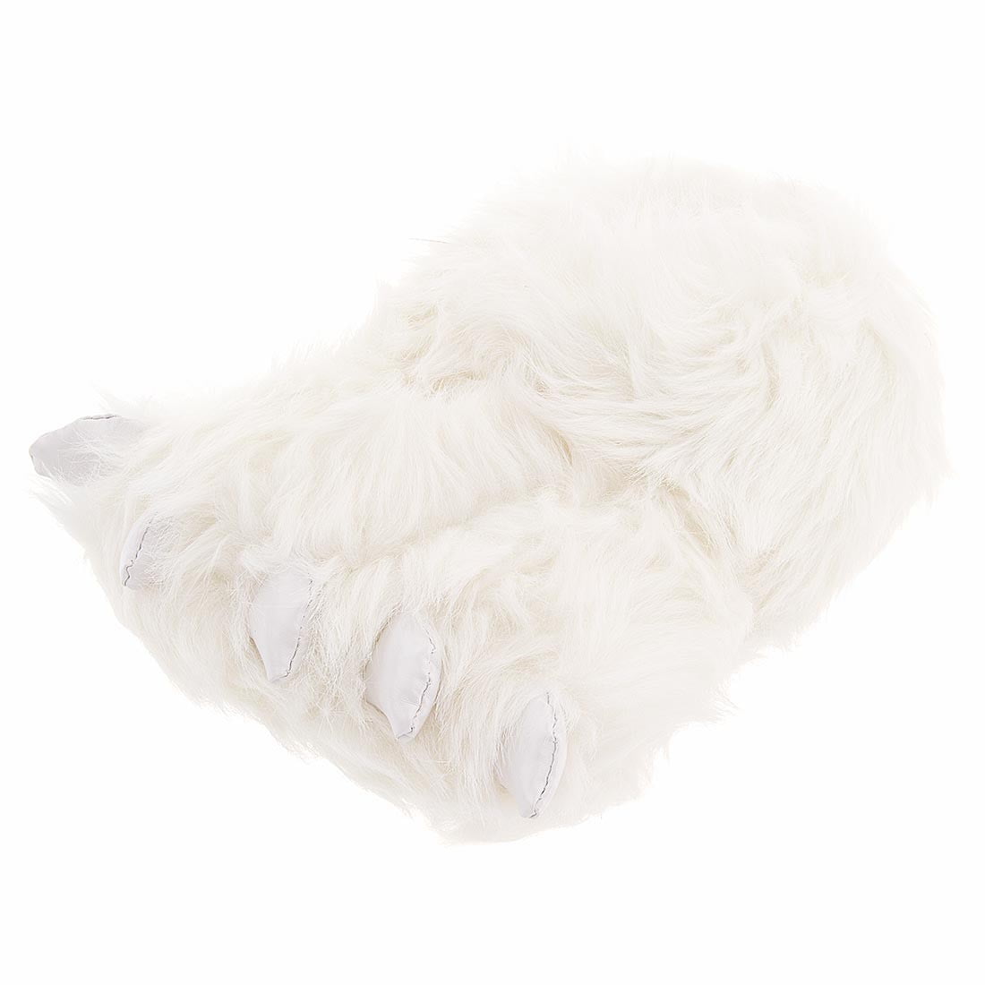 Fuzzy Polar Bear Paw Slippers for Men 
