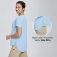 thumbnail image 2 of BALEAF Women's Short Sleeve T Shirts Crew Neck Workout Tops Running Shirts Sun Protection Quick Dry UV Blue M, 2 of 7