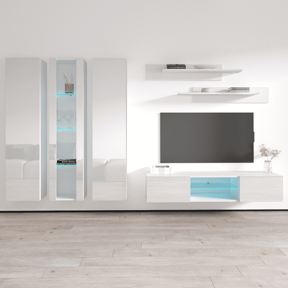 Fly C4 33TV Wall Mounted Floating Modern Entertainment Center