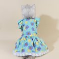 thumbnail image 4 of Ropa de algodón para mascotas, primavera y verano, vestido floral con mangas voladoras, ropa para gatos de peluche, 4 of 6