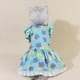 thumbnail image 5 of Ropa de algodón para mascotas, primavera y verano, vestido floral con mangas voladoras, ropa para gatos de peluche, 5 of 6
