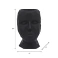 thumbnail image 6 of Modern Geometric Face Vase - Unique Head-Shaped Decorative Planter - Stoneware & Porcelain - Contemporary Art Decor for Home, Office, Bedroom, Living Room - 10" Black, 6 of 11