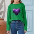 thumbnail image 2 of Lorytime Valentine Sweatshirts for Girls Without Hoodie Long Sleeve Tops Heart Valentine's Day Pullover Holiday Outerwear, 2 of 6