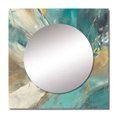 thumbnail image 2 of Designart "Aquamarine Fortuity Abstract Canvas" Abstract Painting Square Mirror For Wall Decor - Large Turquoise Square Printed Wall Mirror Art - Wall Mounted Square Large Mirror, 2 of 5