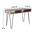 thumbnail image 2 of Franklin Oak Wood Grain Finish Computer Table with Black Metal Legs, 2 of 8