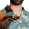 thumbnail image 5 of Platypus Men's Poplin Shirt, Casual Short Sleeve Printed Button Down Summer Beach Unisex Shirts, 5 of 6