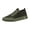 Green, variant on Men's Slip On Fly Knit Casual Sneakers No Tie Breathable Lightweight Platform Walking Shoes Green 39