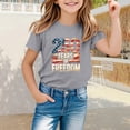 thumbnail image 2 of ibiyuan Girls T Shirts 5t Casual Short Sleeve Girl Tops Size 7-8 Kids Shirts Girls 12-14 Round Neck Letter Print Tee Comfort Girl Summer Clothes,6-7 Years, 2 of 4