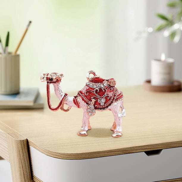Adornos para San Valentín, regalos para San Valentín, llavero con incrustaciones de camellos, regalo artesanal, camello decorativo.