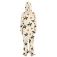 thumbnail image 4 of FORMRS Kids One-Piece Pajamas Hooded Long Sleeve Union Suit Soft Onesie Sleepwear, Sizes 4T-14Y, Beige Horses Field Pattern, 4 of 7