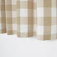 thumbnail image 5 of 3 Pc Cotton Classic Country Farmhouse Kitchen Window Curtain Grommet Top -Beige & White Buffalo Check Tier & Valance Set, 54" x 18" / 27" x 24", 5 of 6