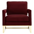 thumbnail image 6 of Avery Cognac Velvet Arm Chair by TOV Furniture, 6 of 11