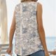 thumbnail image 3 of Gibobby Camiseta sin mangas con cuello cuadrado para mujer, informal, sin mangas, con dobladillo curvo plisado(C,CH), 3 of 5