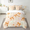 thumbnail image 2 of Homewish Girly Bow Bedding Comforter Set 7-Piece for Kids, Kawaii Bowtie Bowknot King Bedding Sets, Princess Ribbon Bed Sheets, Super Cozy Room Decor, 2 of 8