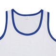 thumbnail image 4 of Men'S Gym Workout Tank Tops Color Blocking Sleeveless Muscle Shirts for Beach & Athletic Wear White & Blue XL, 4 of 9