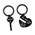 thumbnail image 1 of 2 uds llavero de corazón para el Día de San Valentín llavero de pareja regalo romántico de San Valentín llavero único llaveros de coche para fiesta , Negro, 1 of 8