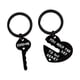 thumbnail image 1 of 2 uds llavero de corazón para el Día de San Valentín llavero de pareja regalo romántico de San Valentín llavero único llaveros de coche para fiesta , Negro, 1 of 8