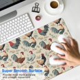 thumbnail image 4 of Long Mouse Pads for Desk,Beige Chicken Floral Pattern Desk Mats on Top Of Desks, Desk Mouse Pad Extra Large with 3mm Non-Slip Base and Stitched Edge for Gaming,Office,Work,Home 31.5x15.7in, 4 of 5