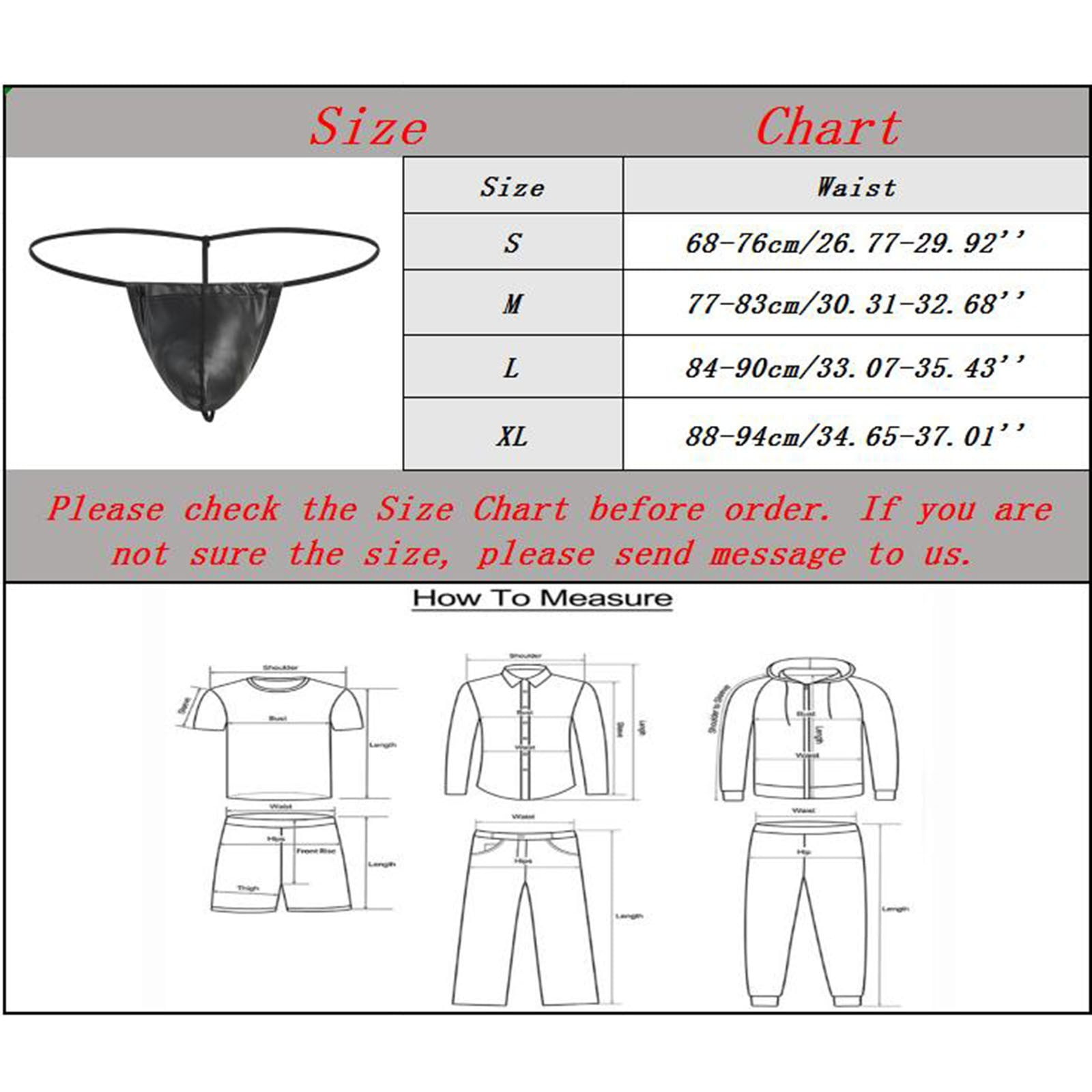 nsendm Mens Pyjama Adulte Pyjama Homme Sous Vetements Bikini T en Forme de Pantalons pour Hommes en Cuir Double Coupe Ouverte Sous Vetements de