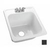 Lyons Industries DLT22 Black Acrylic Self-Rimming Laundry Tub, 20 in. x 25 in. With Extra 12 in. Deep Sink