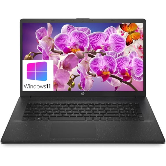 HP 17t-cn000 17.3" FHD IPS Notebook, Intel Core i7-1165G7, 8GB RAM, 256GB PCIe SSD, Jet Black, Windows 11 Home