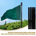 thumbnail image 4 of OULII Mât de Drapeau Rond Noir avec Design de Rotation Professionnel Résistant aux Intempéries 180x2cm Lot de 1, 4 of 8