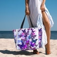 thumbnail image 6 of Balery Flying Butterflies Beach Travel Bag - Water-Resistant, Large Capacity Lightweight Tote with 7 Pockets for Women and Men - Perfect for Beach, Pool, Gym, and Travel, 6 of 7