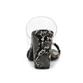 thumbnail image 2 of BLISSFUL STEP Women's Snake Print Snakeskin Block Heels Sandals Black Snakeskin 11, 2 of 8