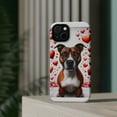 thumbnail image 4 of DistinctInk Tough Case for Apple iPhone 13 MINI (5.4" Screen), Compatible with MagSafe Charging - Valentine's Day Staffordshire Bull Terrier, 4 of 6