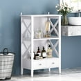thumbnail image 3 of Spaco Luxurious White Bathroom Cabinet, Minimalistic Design, Water-Resistant, for Organized Bathrooms, 3 of 12