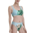 thumbnail image 2 of Daiia Dog Wrapped in Towel printed 2 piece Swimsuit Bikinis for Women High Waisted Racerback Bathing Suits Summer Tummy Control Scoop Neck Swimwear-Medium, 2 of 8