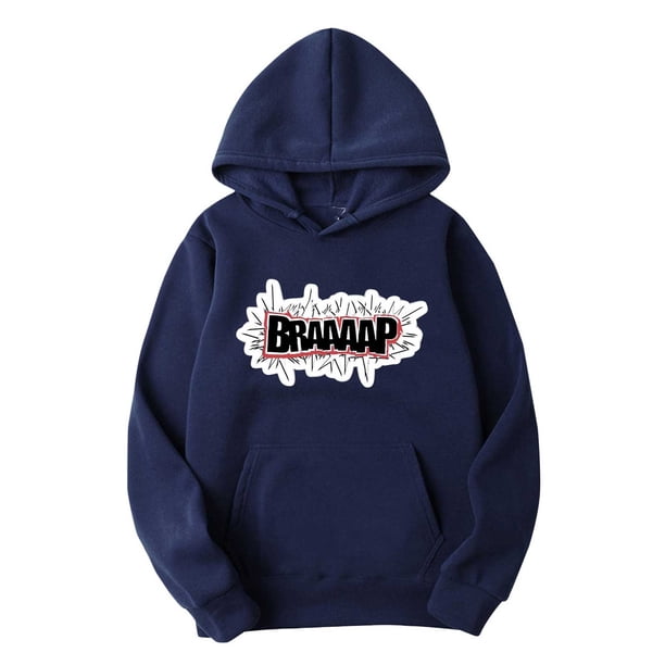 Sudadera con capucha para hombre, informal, con estampado navideño, de manga larga, tipo blusa