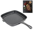 thumbnail image 4 of Quadrate Grill Pan, Ergonomic Iron Material Long Handle Convenient Pour  Cast Iron Grill Pan  For Home, 4 of 8
