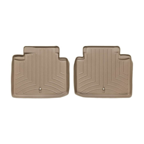 WeatherTech Custom Fit FloorLiners compatible with Lexus GS 430, GS 450h, GS 300, GS 350/GS 460 - 2nd Row (2-Piece Liner), Tan