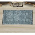 thumbnail image 1 of Vintage Decorative Rug, Retro Earthy Design of Botanical Boho Composition in Jumble Leafy Motives, Quality Carpet for Bedroom Dorm and Living Room, 6 Sizes, Baby Blue Dark Grey, by Ambesonne, 1 of 1