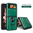 thumbnail image 1 of Magnetic Armored Phone Case Compatible With Samsung Galaxy Z Flip 4 With Sliding Camera Cover & Ring Stand, 1 of 3