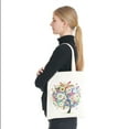 thumbnail image 2 of Injueey Bolsa de lona Pintura Tote Bolsa de compras Multicolor Reutilizable Larga duración Multiusos Mujeres al aire libre 001-2835 Type4 NO4, 2 of 6