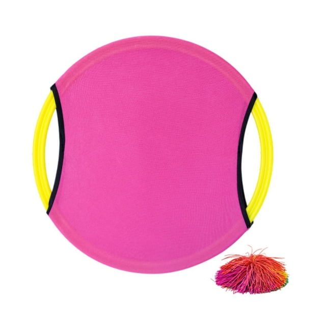 koolsoo Bouncy Paddle Stringy Ball Beach Sensory Activity Trampoline Paddle Ball Set Pink