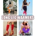 thumbnail image 5 of 80s Knitted Leg Warmers for Women, Fall Winter Women Girls Ribbed Outdoor Leg Cover Leg Warmers Knitted Leg Socks for Party, 5 of 5