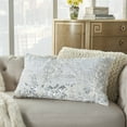 thumbnail image 4 of Nourison Fur White/Silver Decorative Throw Pillow , 14" x 20", 4 of 5