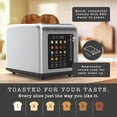 thumbnail image 2 of Rae Dunn Toaster, Digital Retro Stainless Steel with 6 Shade Settings, 2 of 7