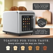 Rae Dunn Toaster, Digital Retro Stainless Steel with 6 Shade Settings