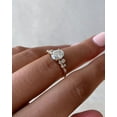 thumbnail image 2 of solitaire jewels Snow Drift Style 1.75CT Oval Moissanite Engagement Ring For Women, 10K Rose Gold, 2 of 5