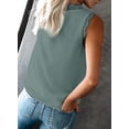 thumbnail image 6 of Asyoly Womens Sexy V Neck Lace Trim Camisole Casual Loose Sleeveless Cami Shirts Blouse Tank Top for Women, 6 of 7