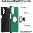 thumbnail image 3 of for Samsung A32 5G Case Silky Soft Touch Heavy Duty Protective Galaxy A32 5G Case with Ring Holder Embedded Kickstand Magnetic Slim Phone Case for Samsung Galaxy A32 5G(Green), 3 of 13